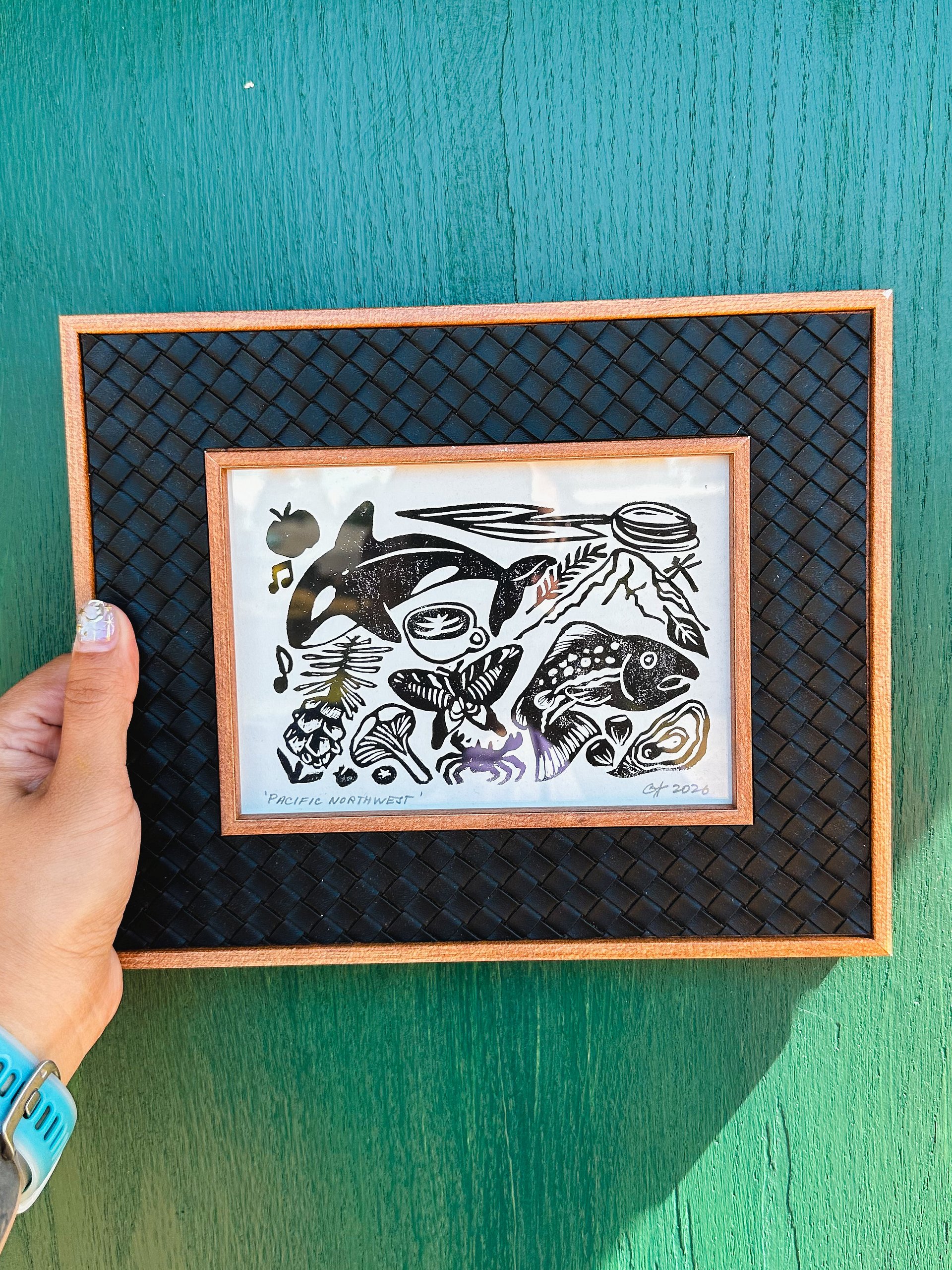 PNW Icons - Linocut Print product image (1)