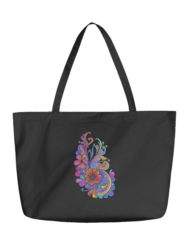 Rainbow Bloom - Eco-conscious Organic Cotton Tote product image (1)