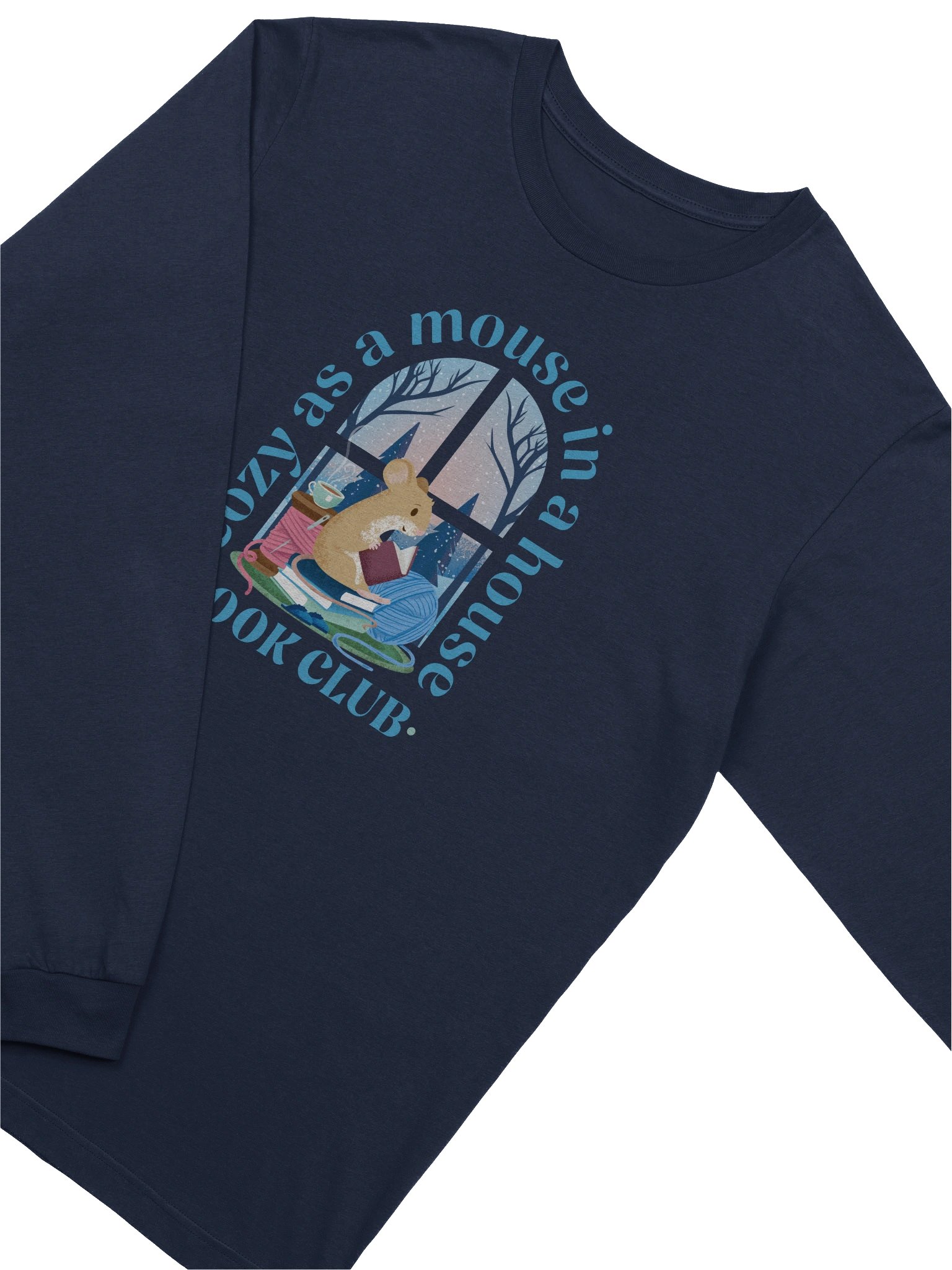 Cozy Mouse Book Club Long Sleeve Tee product image (22)