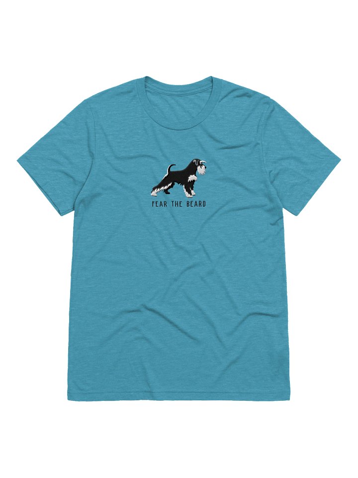 Fear the Beard T-Shirt(Embroidered) of a Miniature Schnauzer(Black & Silver) product image (13)