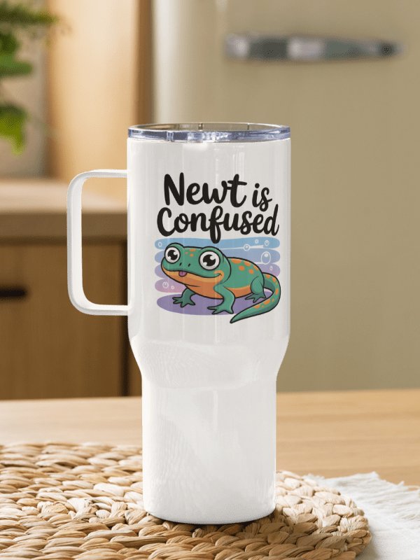 Whimsical Newt Is Confused Travel Mug product image (1)