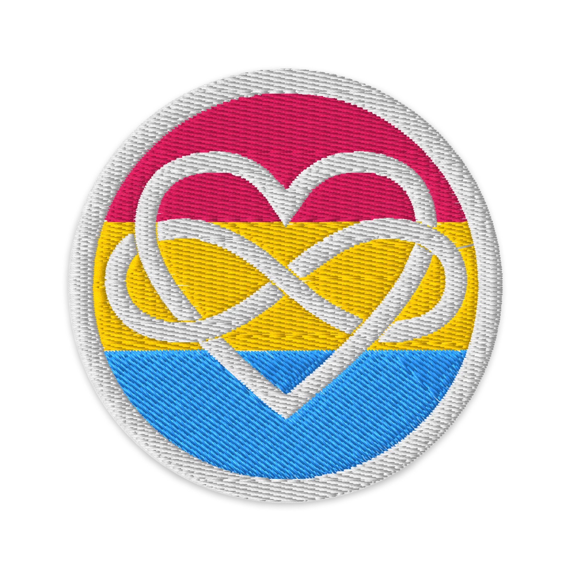 Pansexual Poly Infinity Heart Patch - Circle product image (1)