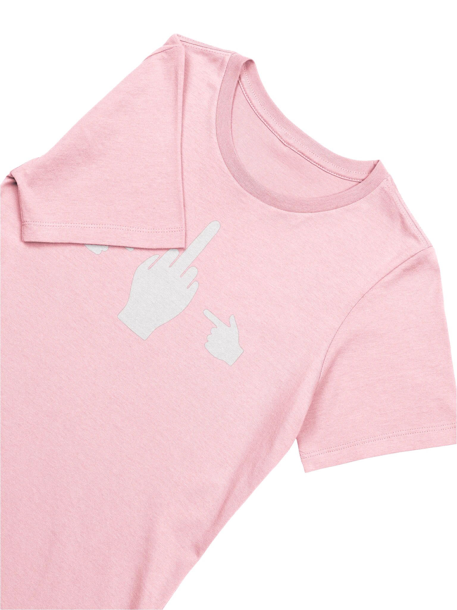 No Middle Finger Point ShopCo White Women’s Pink Tee product image (5)