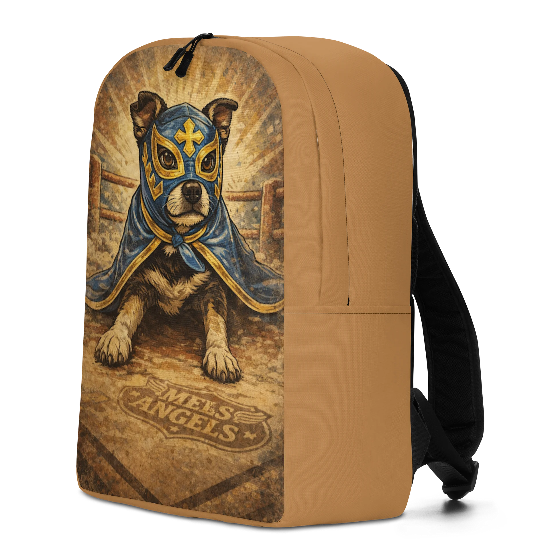 Los Guardianes Luchadores All-Over Print Backpack – Vintage Lucha Libre Dog Travel & School Bag product image (5)