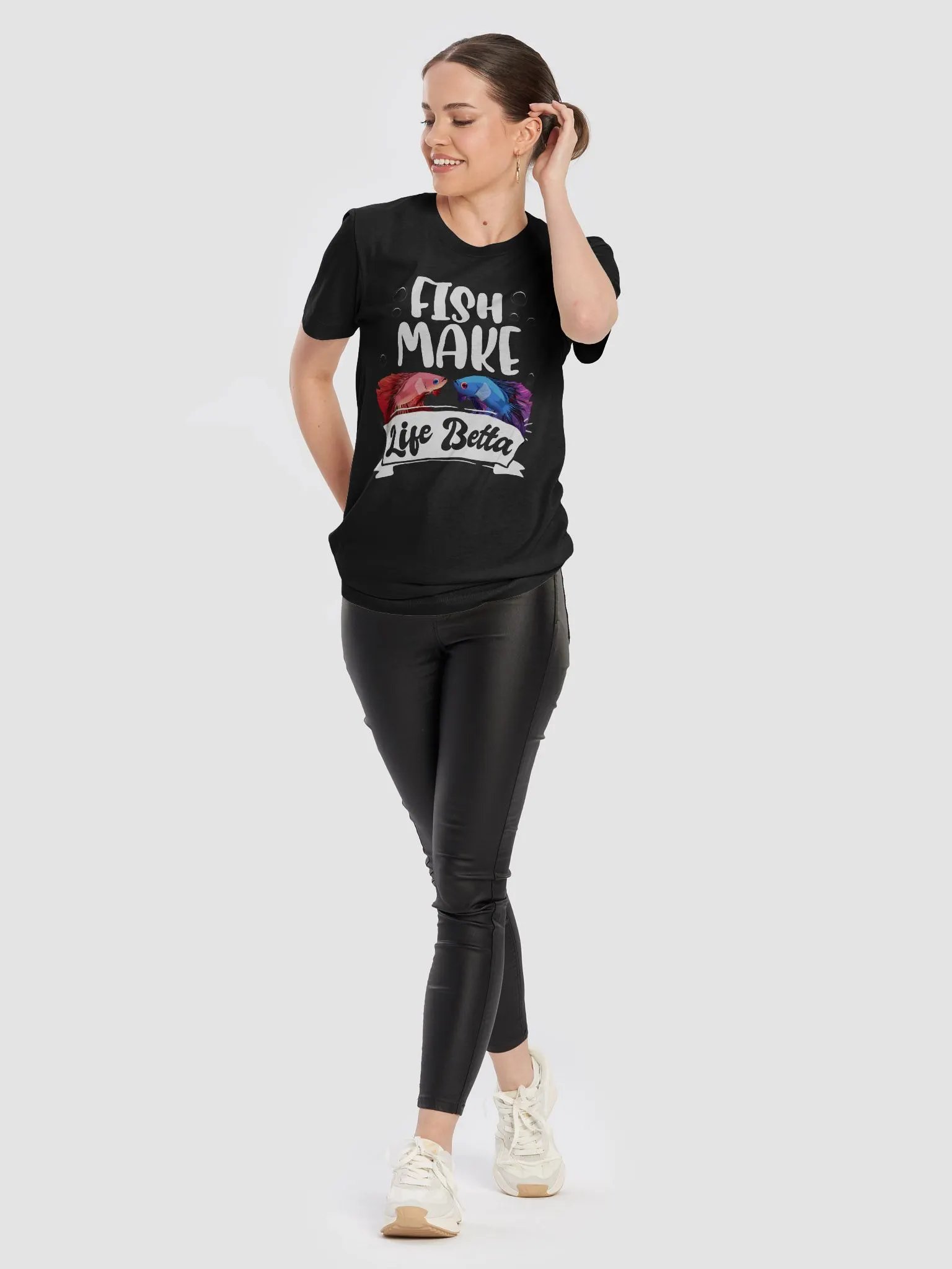 Fish Make Life Betta - Funny fish lover pun apparel product image (10)