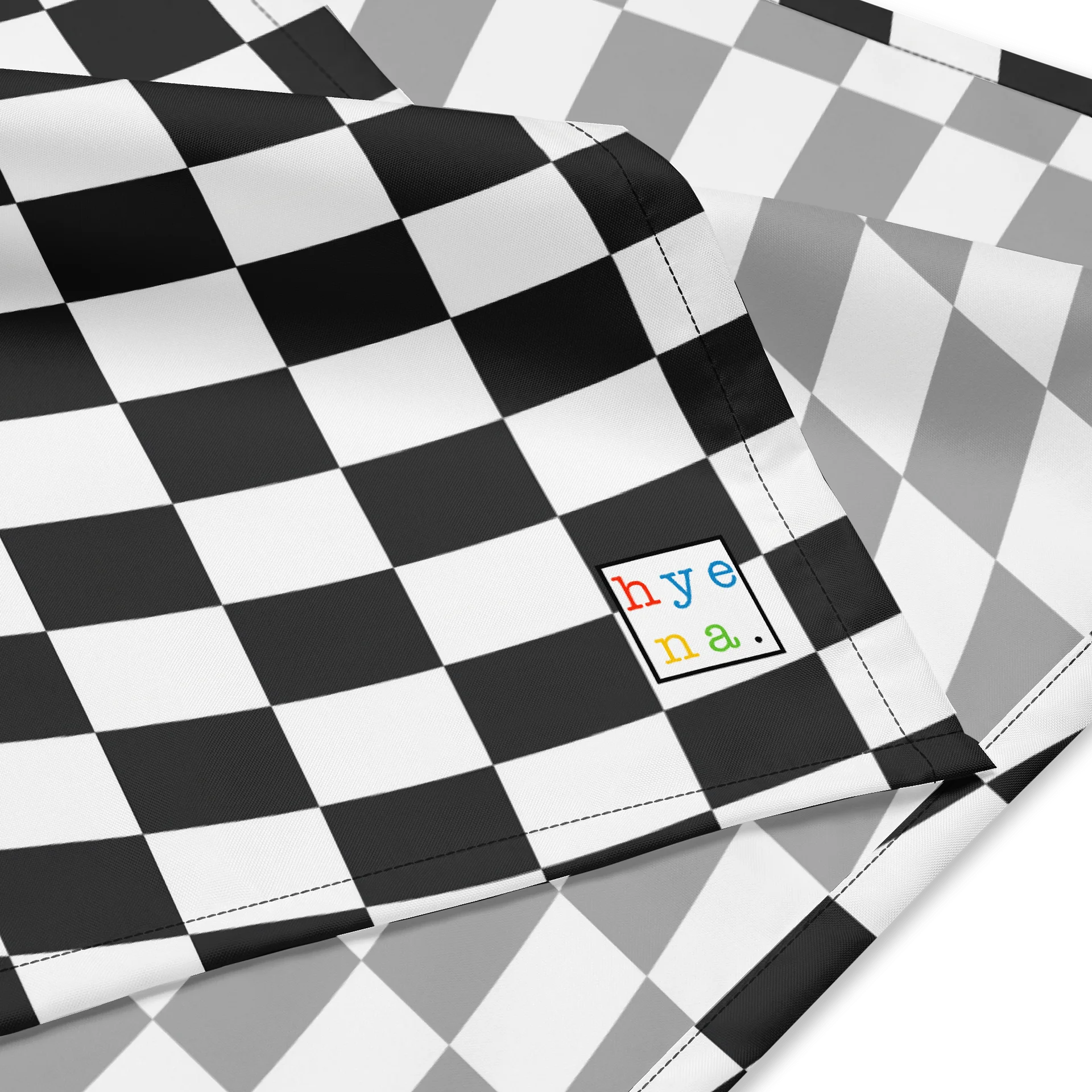 "hyena." Wobbly Checkered Bandana product image (4)