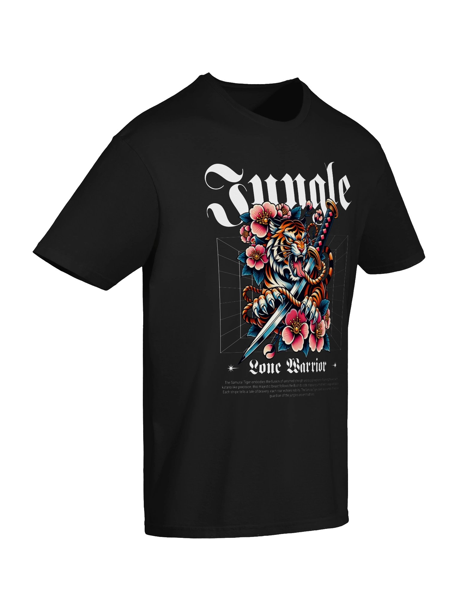 Jungle Lone Warrior Tiger Graphic Unisex Softstyle T-Shirt product image (5)