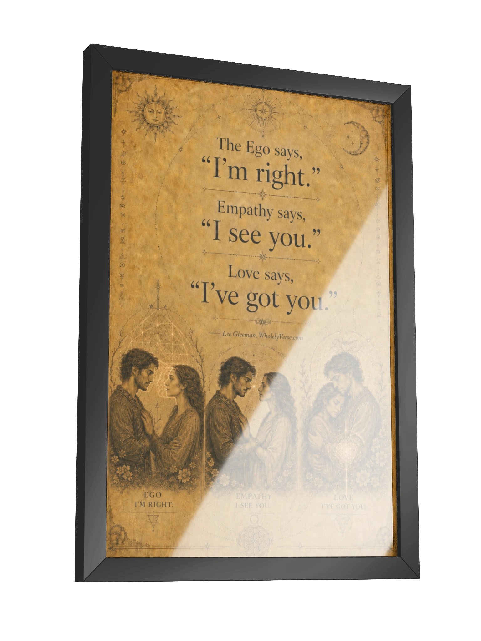 12 x 18 Love Holds What Ego Protects — WholelyVerse Framed Art Print product image (3)