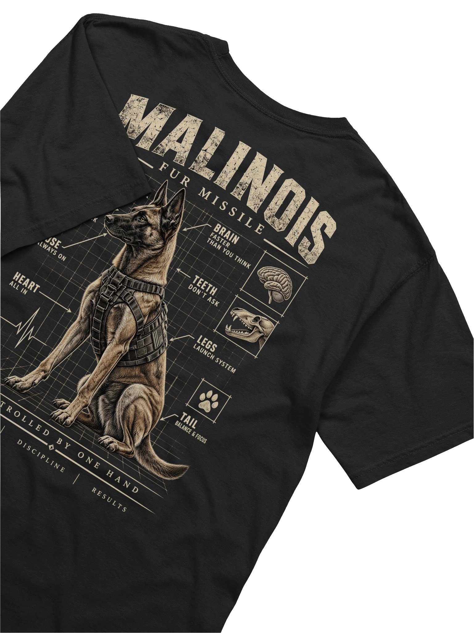 MALINOIS Fur Missile – Heavyweight T-Shirt product image (11)