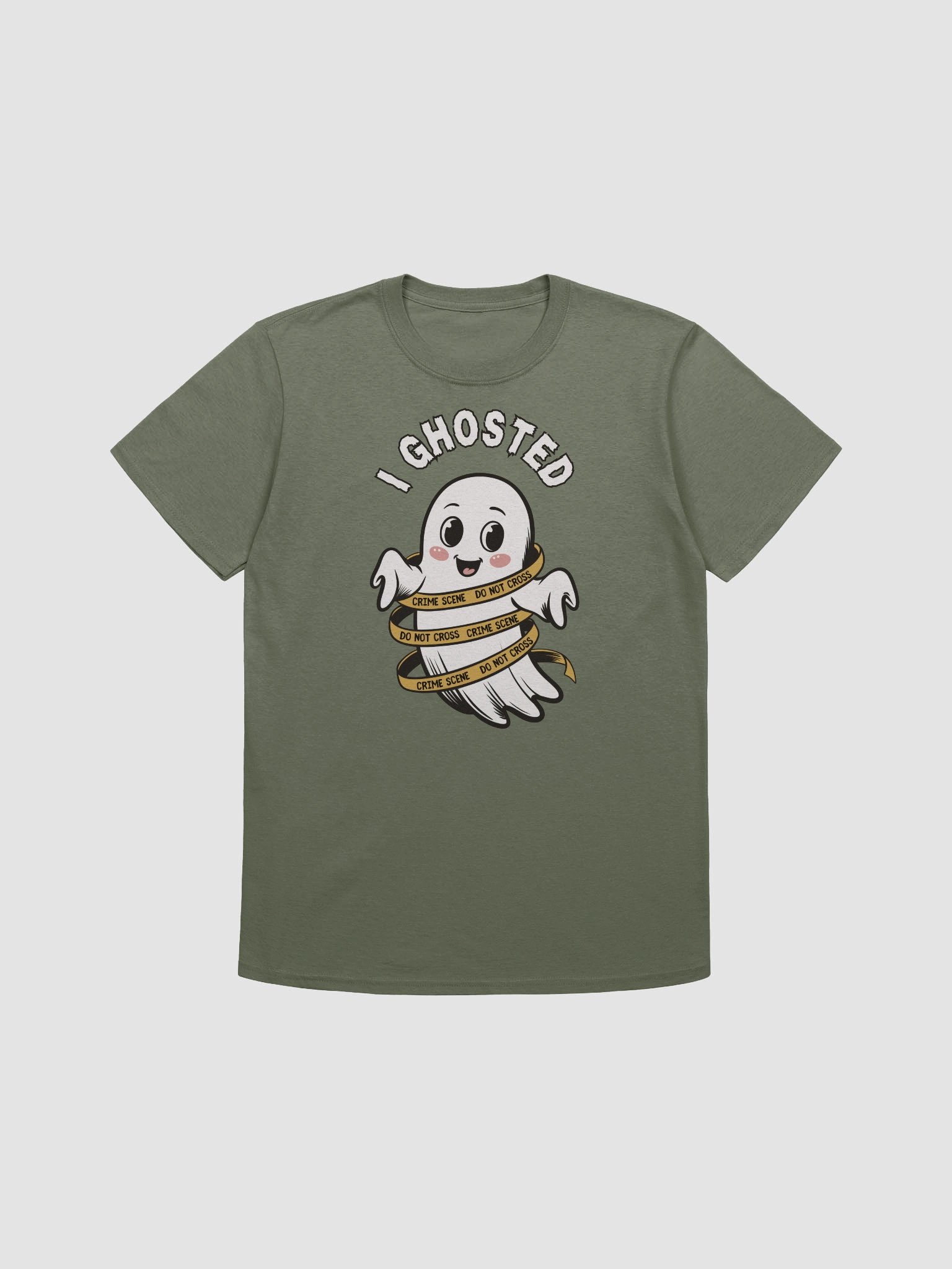 Cute Kawaii Ghost Halloween T-Shirt for True Crime Lovers product image (2)