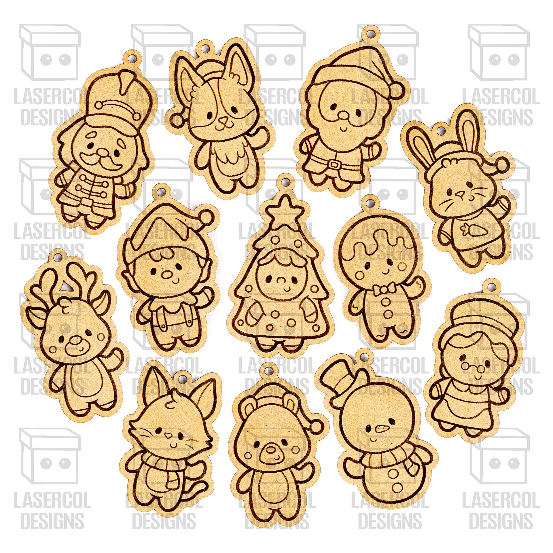 Christmas Ornaments Bundle Set 2 (+60) - Laser Cut Files product image (2)