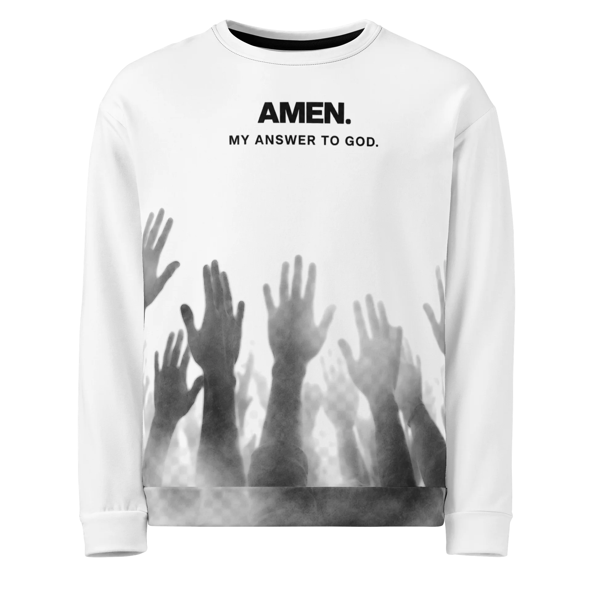 AMEN. My Answer To God | Premium Christian Sweatshirt | Minimal Worship Streetwear product image (1)
