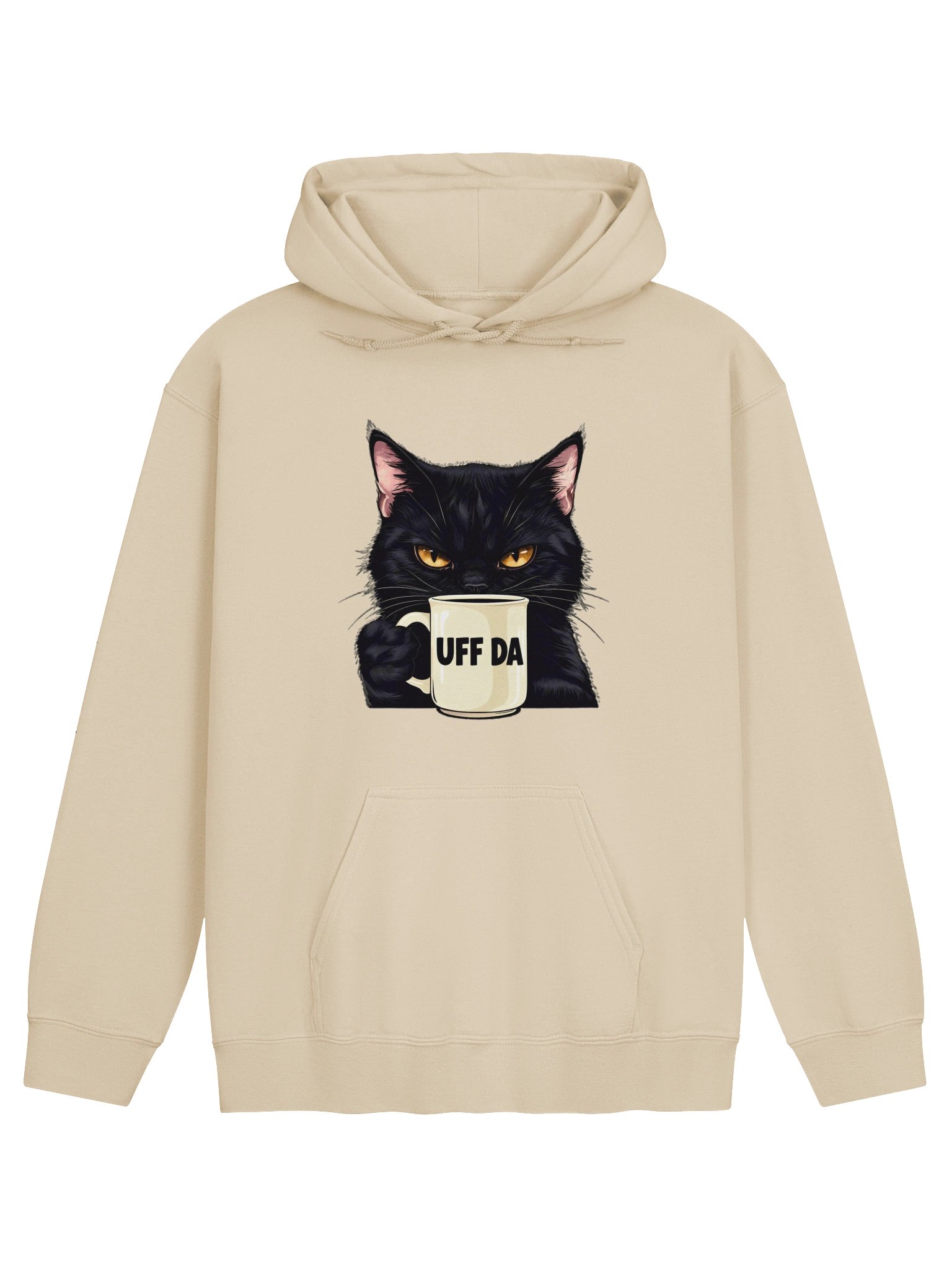 UFF DA Black Cat Hoodie product image (1)