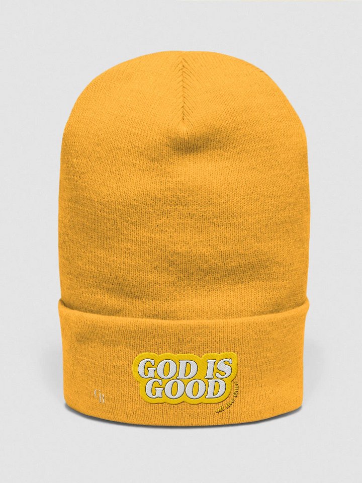 YELLOW God is Good Beanie product image (1)