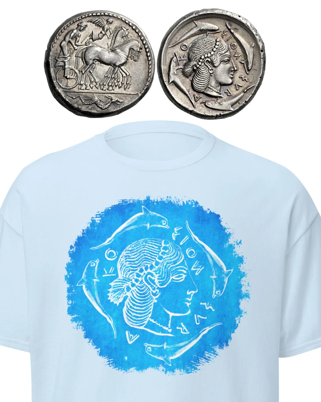 Arethusa Nymph Sicily Ancient Greek Art 4th Century BC, T-Shirt product image (8)