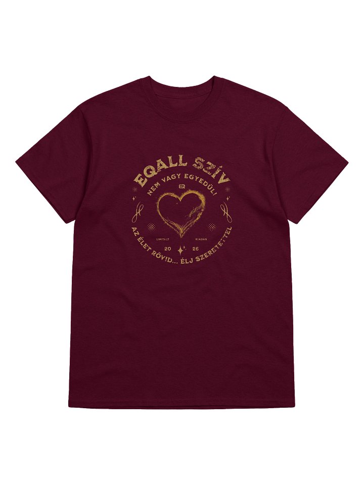 Golden Heart_Aranyszív 100% Pamut Gildan Unisex Póló_EQALL® Originals product image (1)