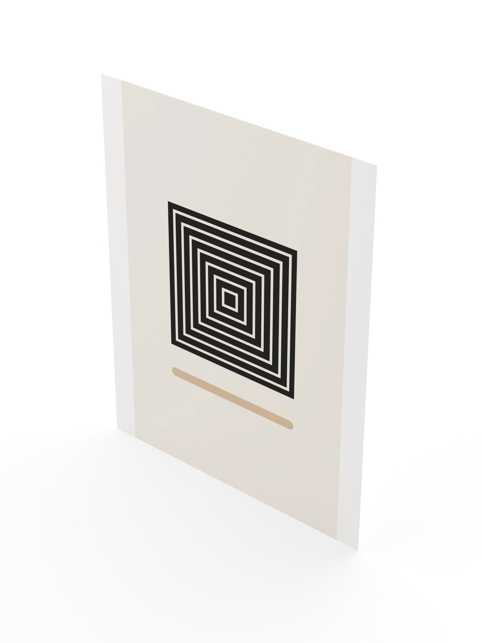 Geometric Square Line Print | Black and White Bathroom Wall Art product image (5)