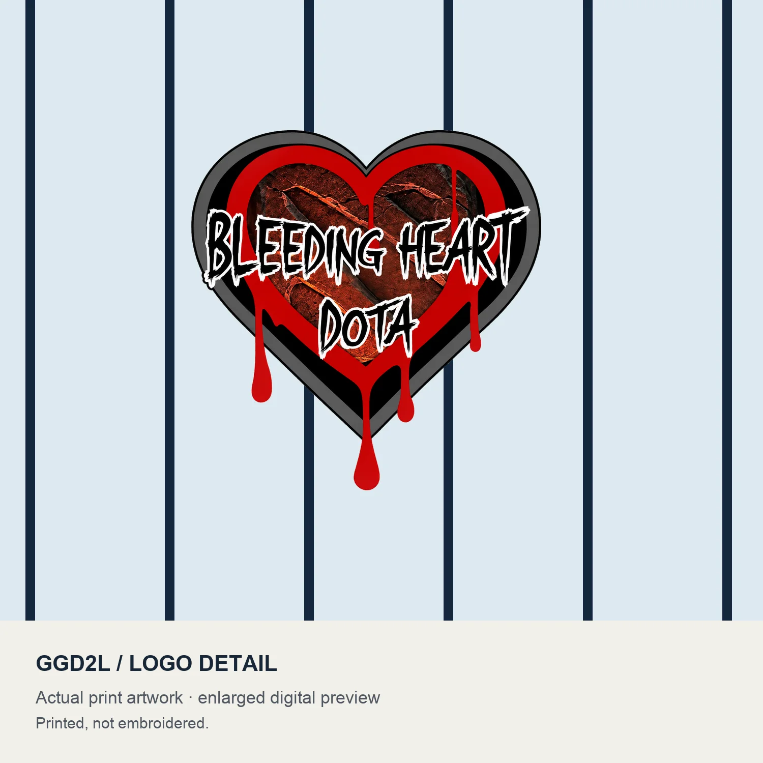 Bleeding Heart DOTA Split Jersey — Navy product image (3)