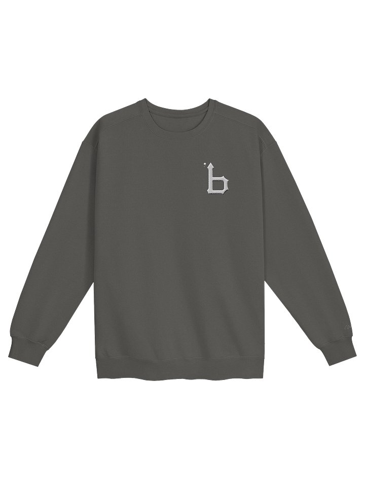 Embroidered 'b' Logo in White Unisex Sweatshirt product image (1)
