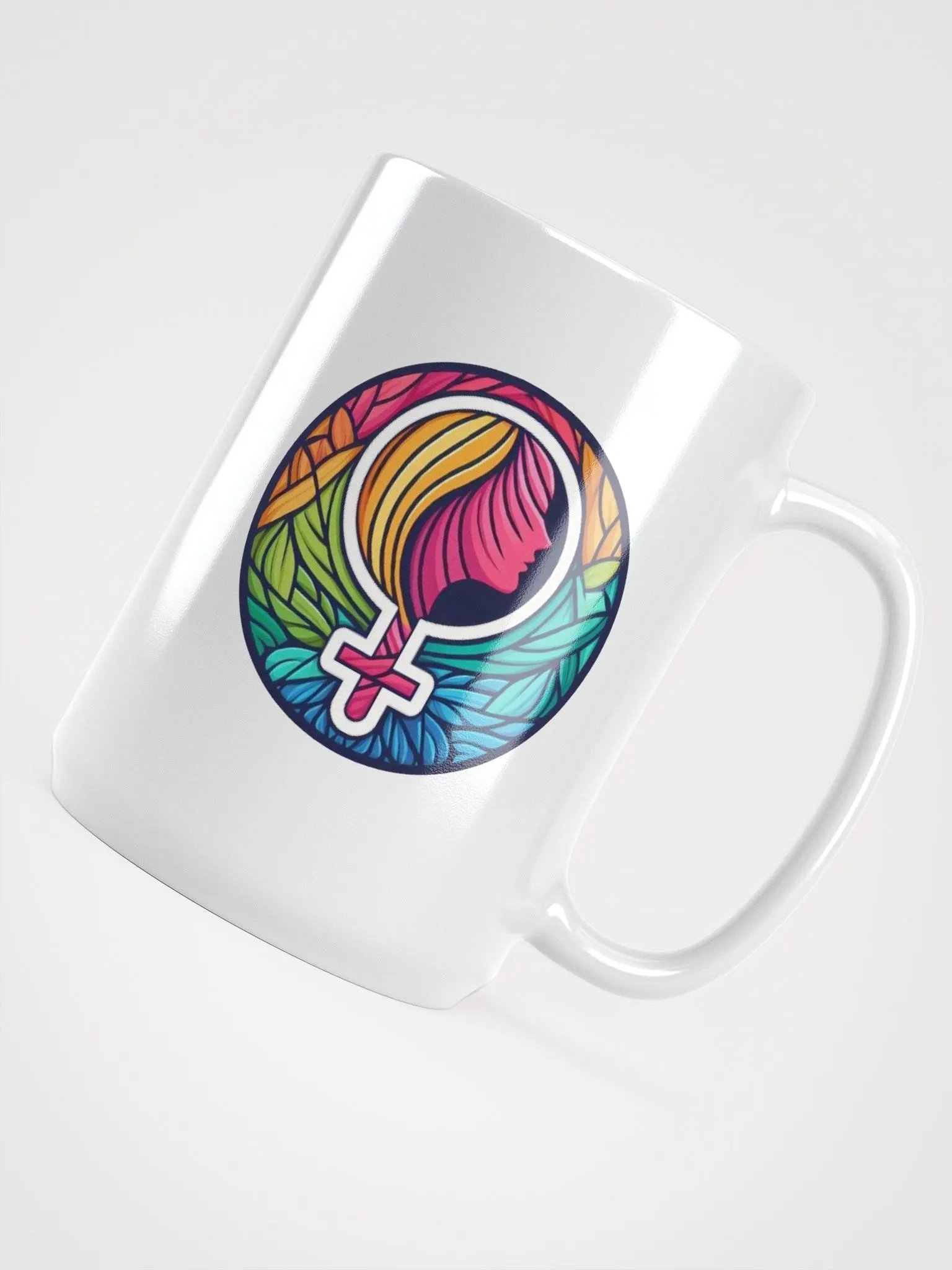 Vibrant Profile White Glossy Mug product image (4)
