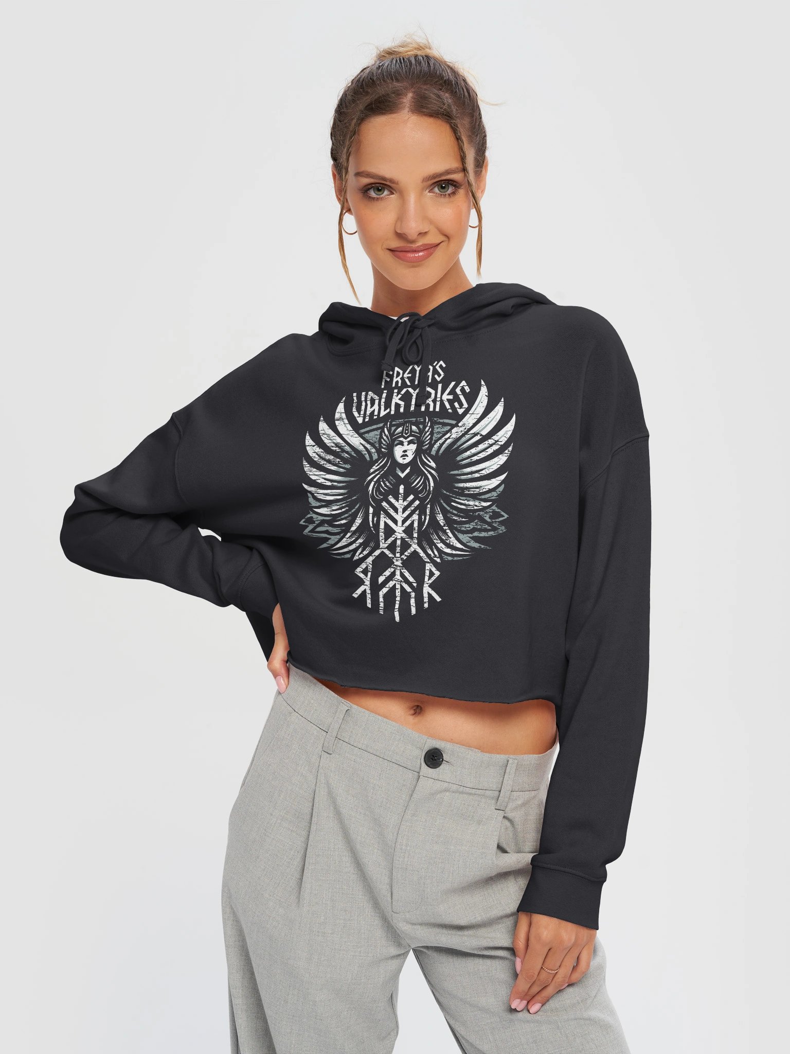 Freya's Valkyries Crop Hoodie product image (1)