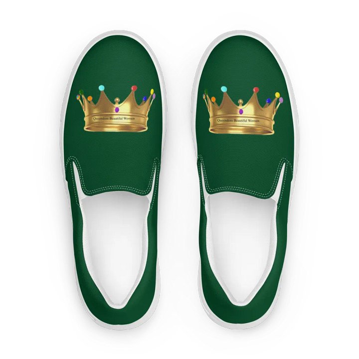 Queendom Beautiful Women Crown Canvas Shoes /Green (TM) product image (1)