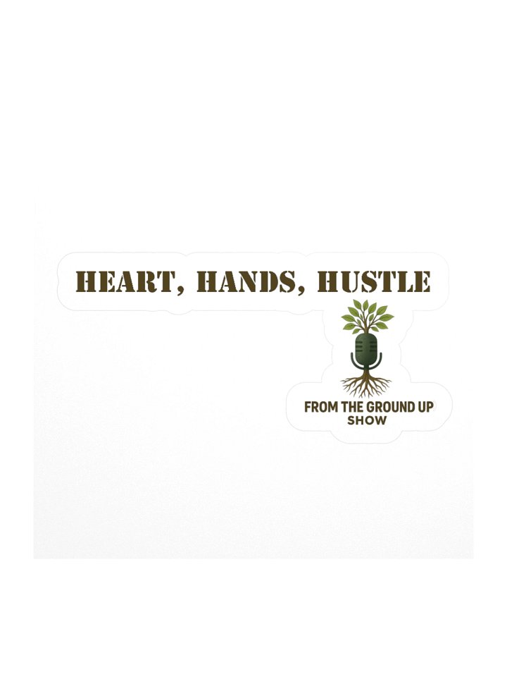 Heart Hands Hustle logo Kiss Cut Stickers product image (2)