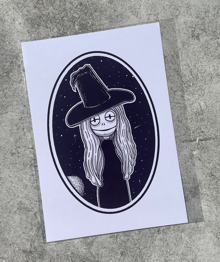 Frog Witch A6 Fine Art Print product image (1)