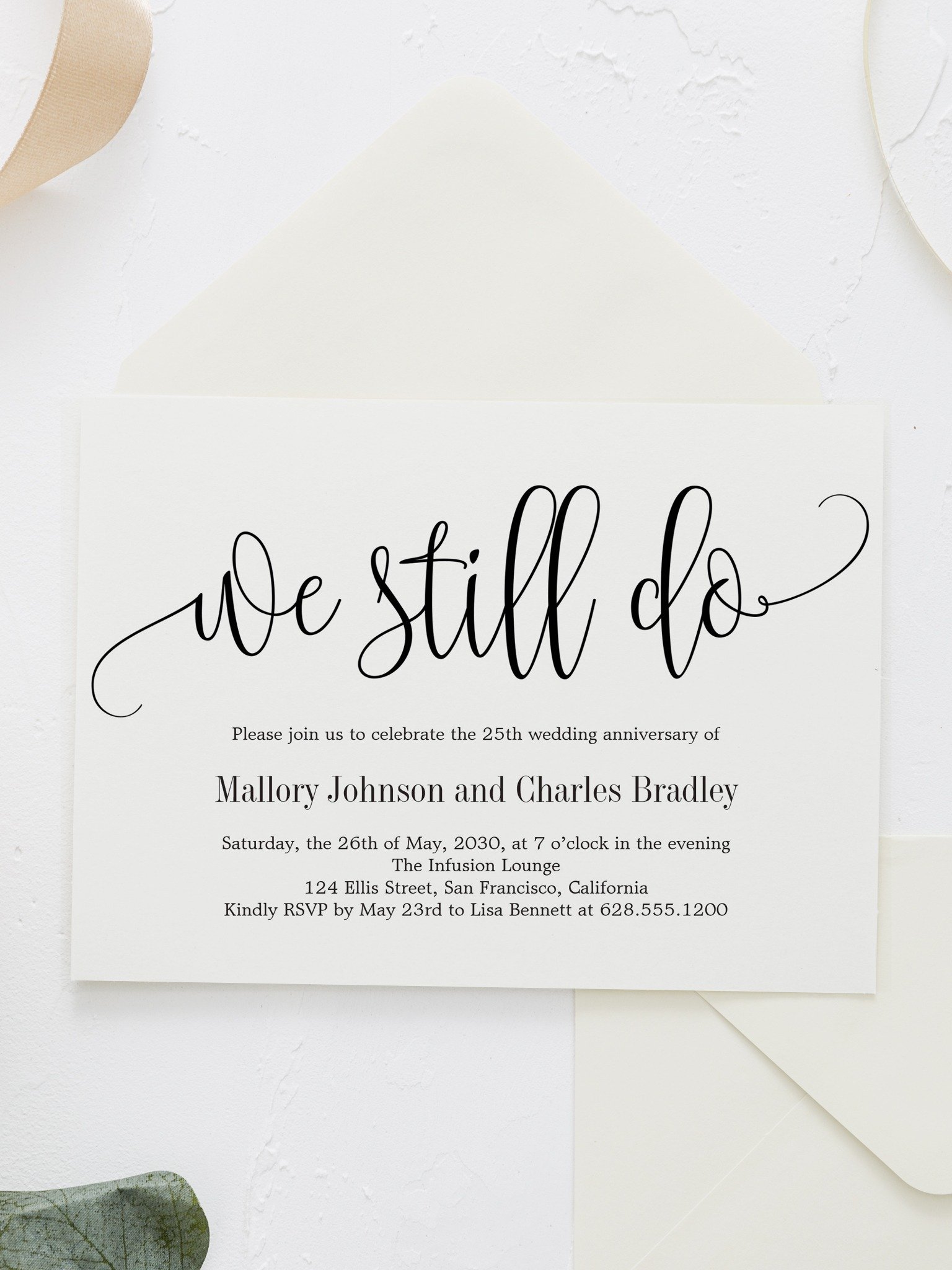 We Still Do Wedding Anniversary Invitation Canva Template LCC product image (1)