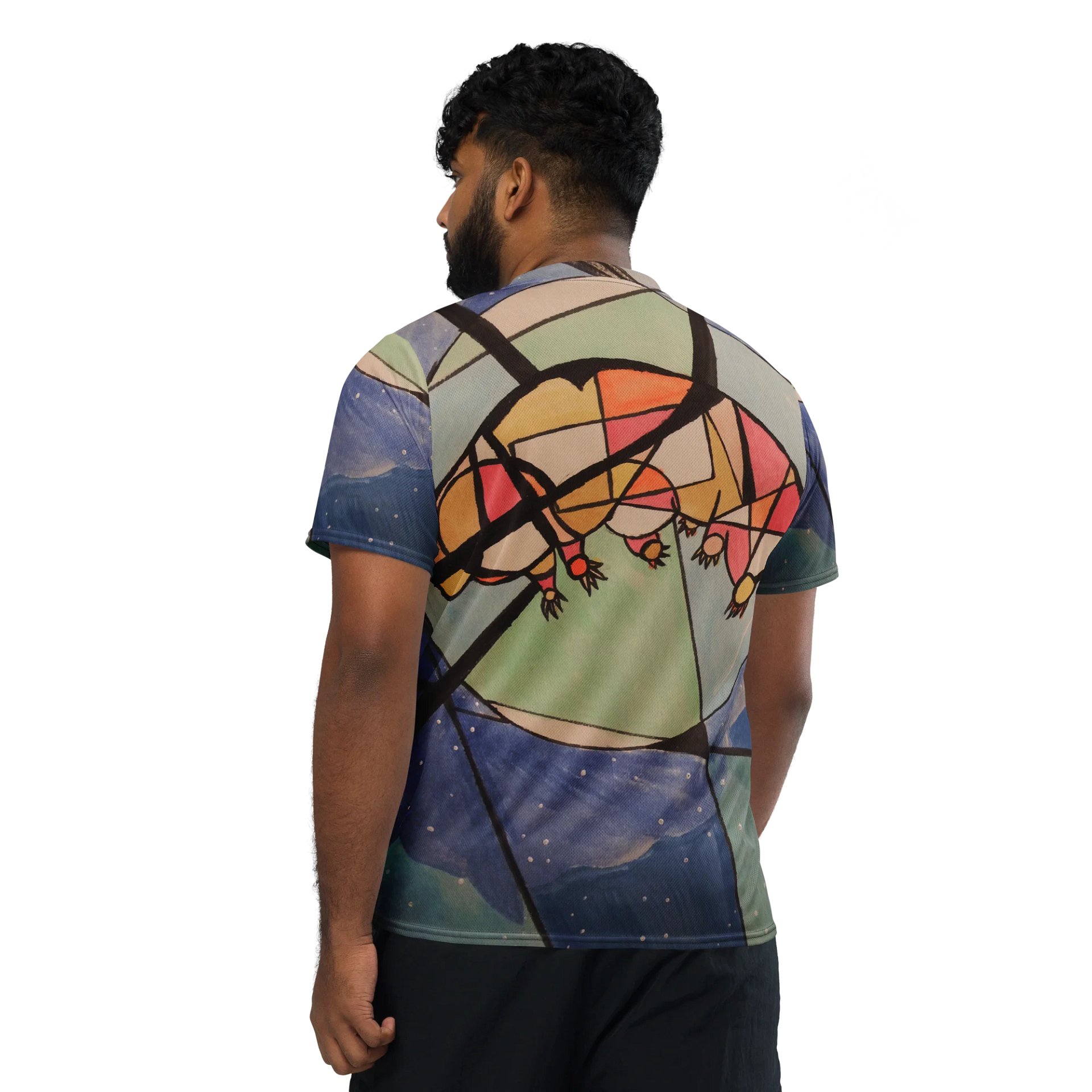 Cubism Painting: The Dream of a Tardigrade All-Over Print Recycled Unisex Sports Jersey by Sublicolor product image (3)