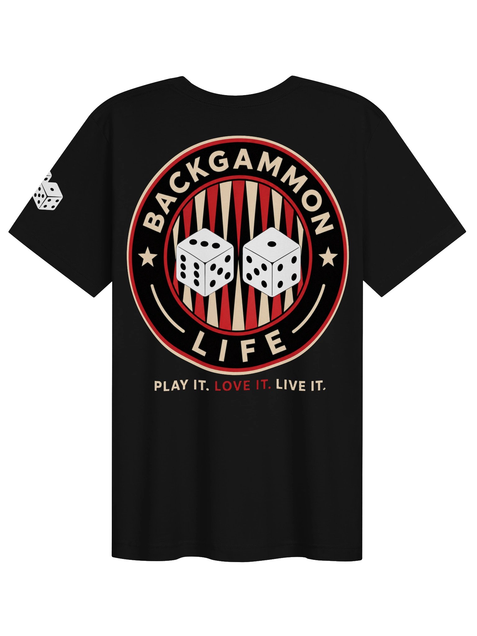 Backgammon Life Large Emblem Tee product image (2)