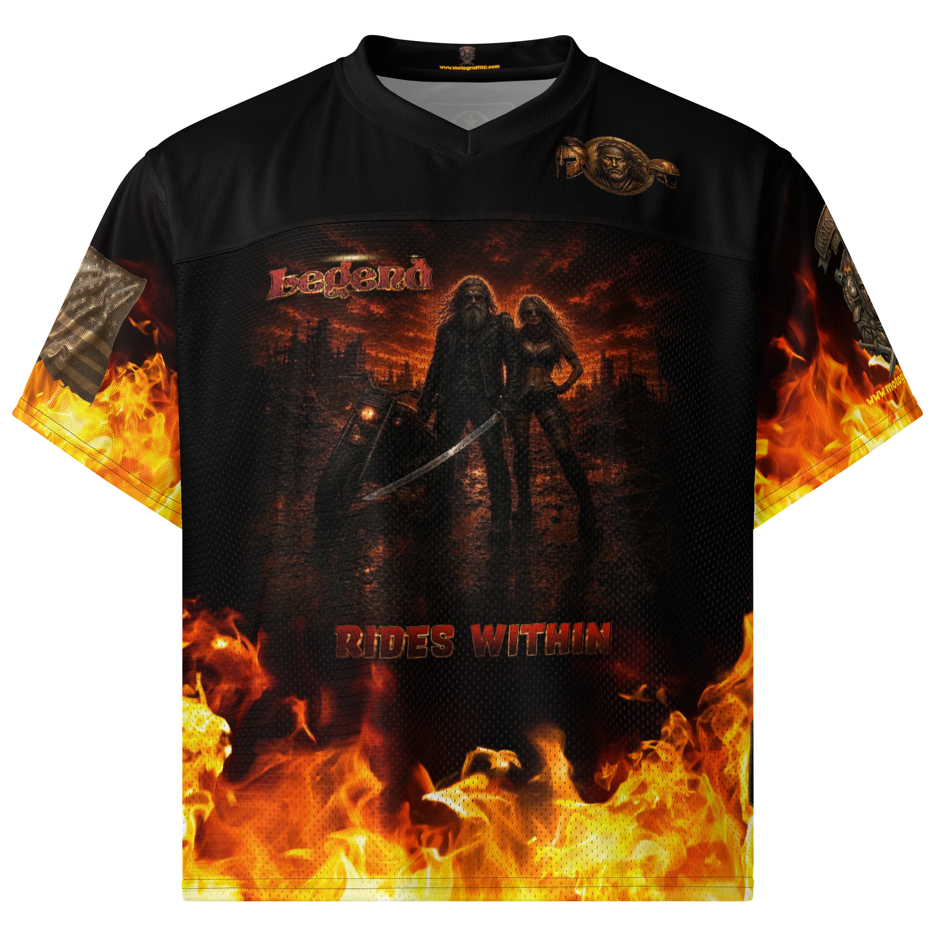 Legend of the MötoGraffitti Warrior Sage Football Jersey product image (1)