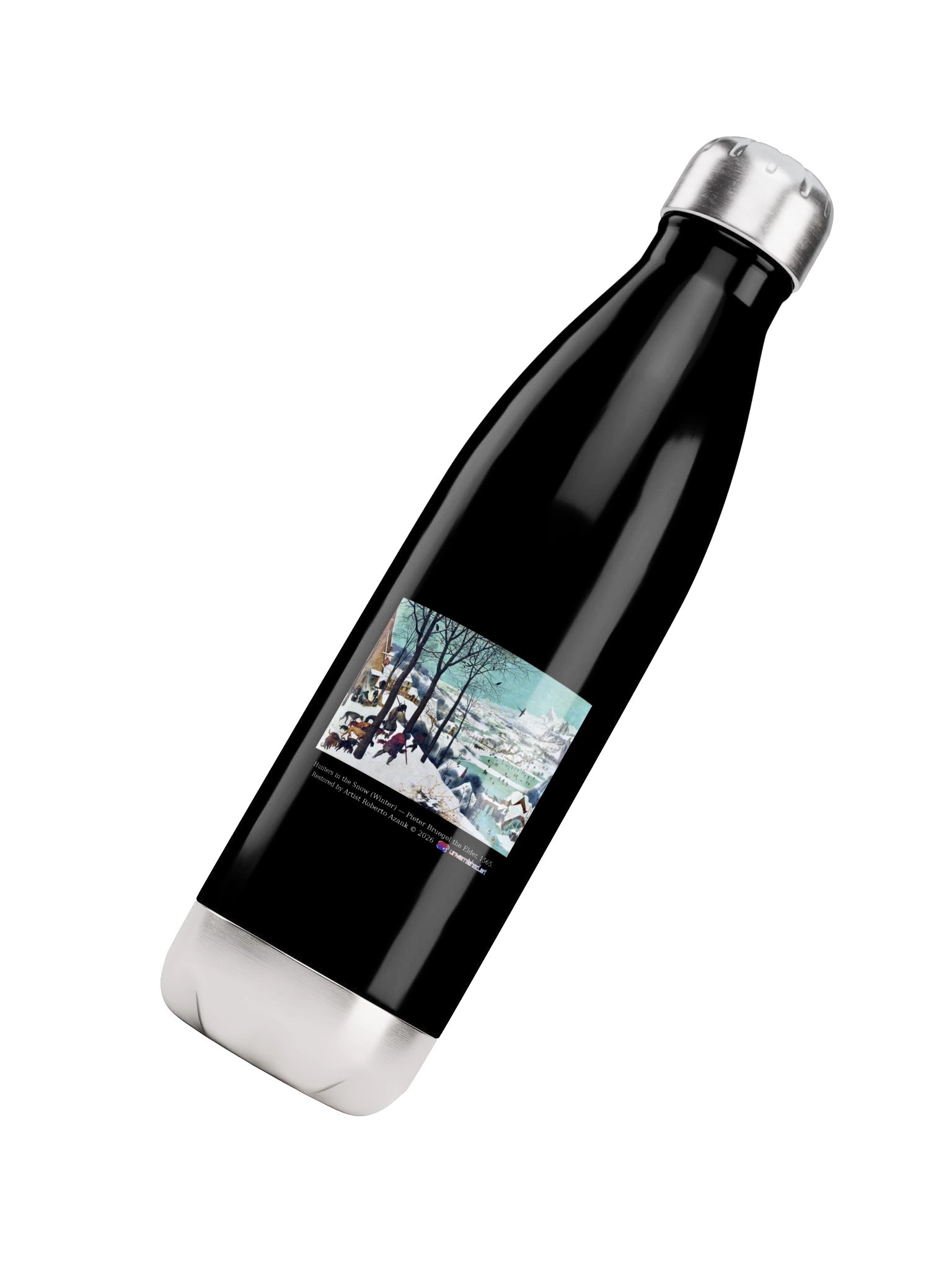 Hunters in the Snow (Winter) — Water Bottle product image (4)