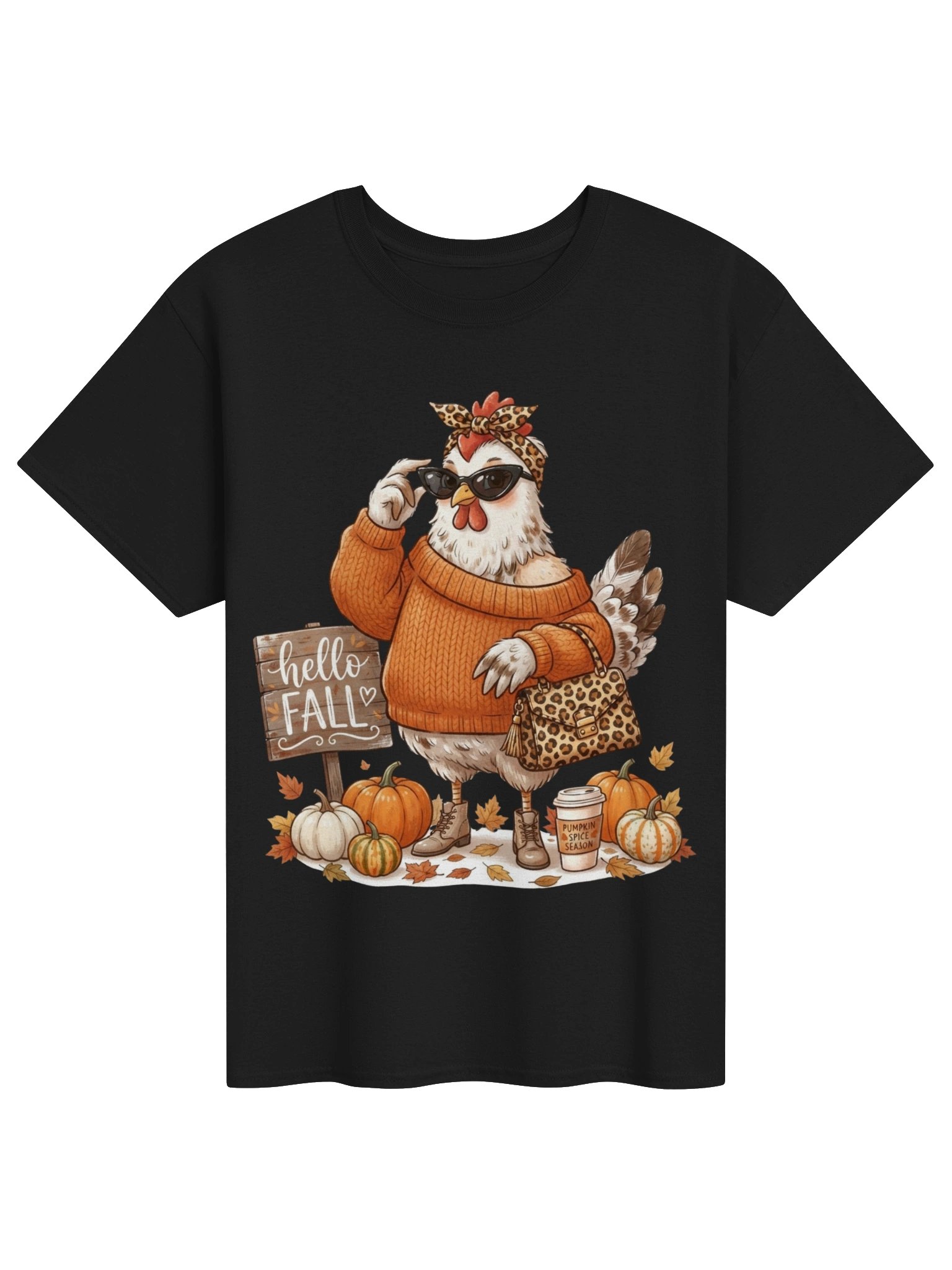 Cute Fall Chicken T-Shirt product image (6)