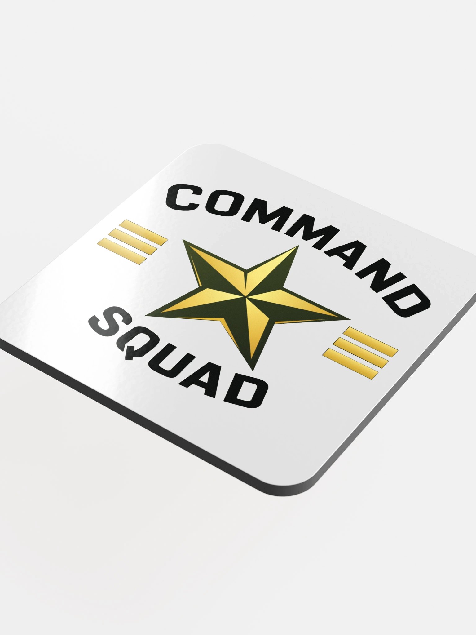 Command Squad Classic Logo Glossed Cork Coaster product image (4)