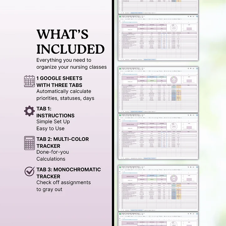 Nursing School Assignment Tracker product image (2)