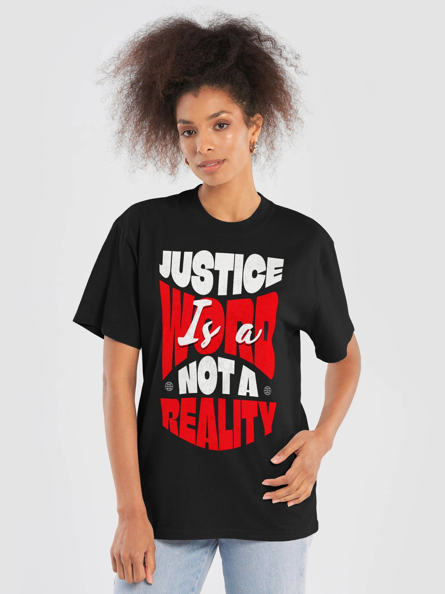 JUSTICE IS A WORD NOT A REALITY — Oversized Tee product image (1)