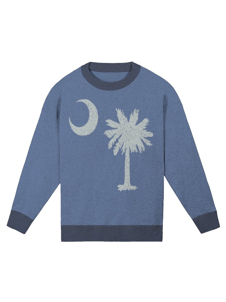 South Carolina Flag Jacquard Sweater – Relaxed Knit Pullover with Palmetto Tree & Crescent product image (1)