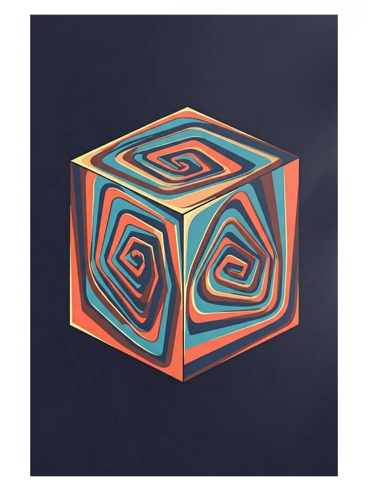 Geometric Illusion Enhanced Matte Paper Poster product image (1)