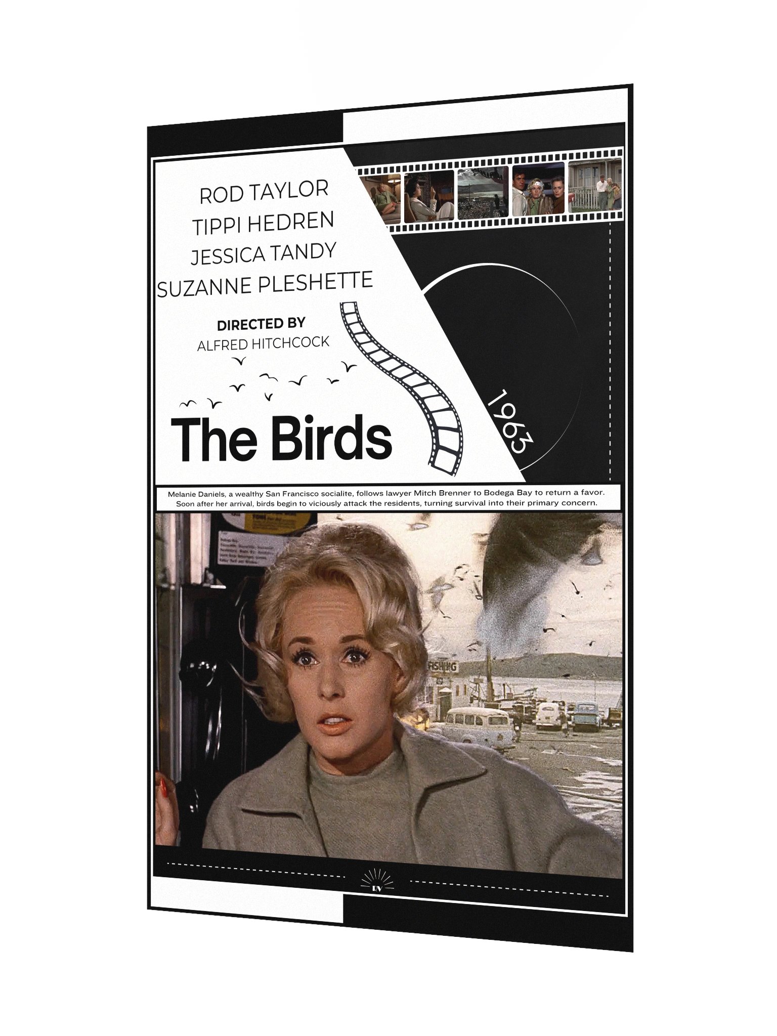 The Birds with Tippi Hedren and Rod Taylor 1963 | Movie Poster | 12x18 Wall Art product image (3)