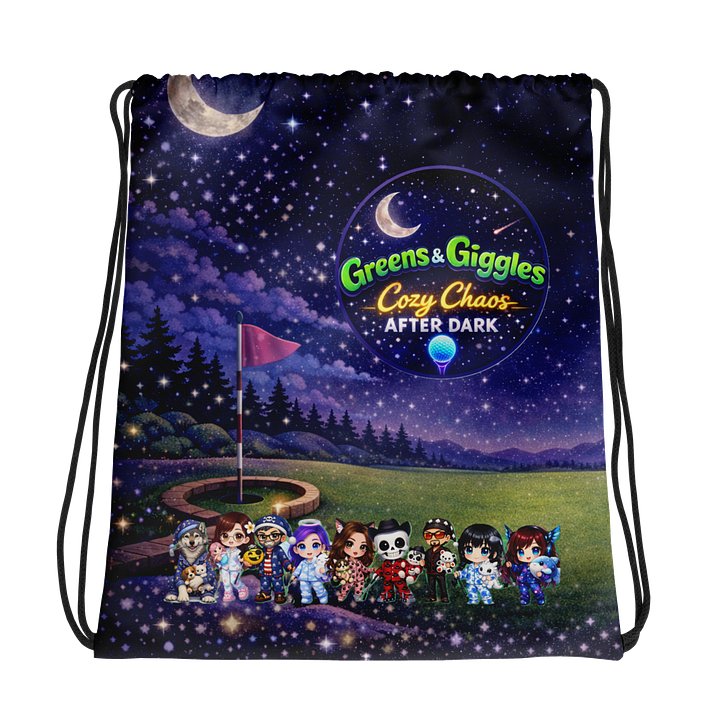 Greens & Giggles Event Drawstring Bag product image (1)