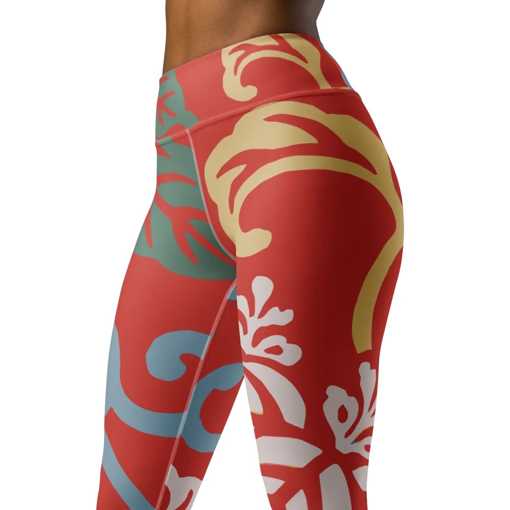 Japanese Vintage Floral Full Length Yoga Leggings product image (1)