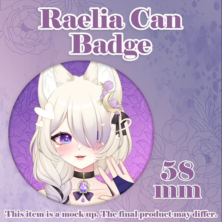Raelia Can Badge [PREORDER] product image (1)