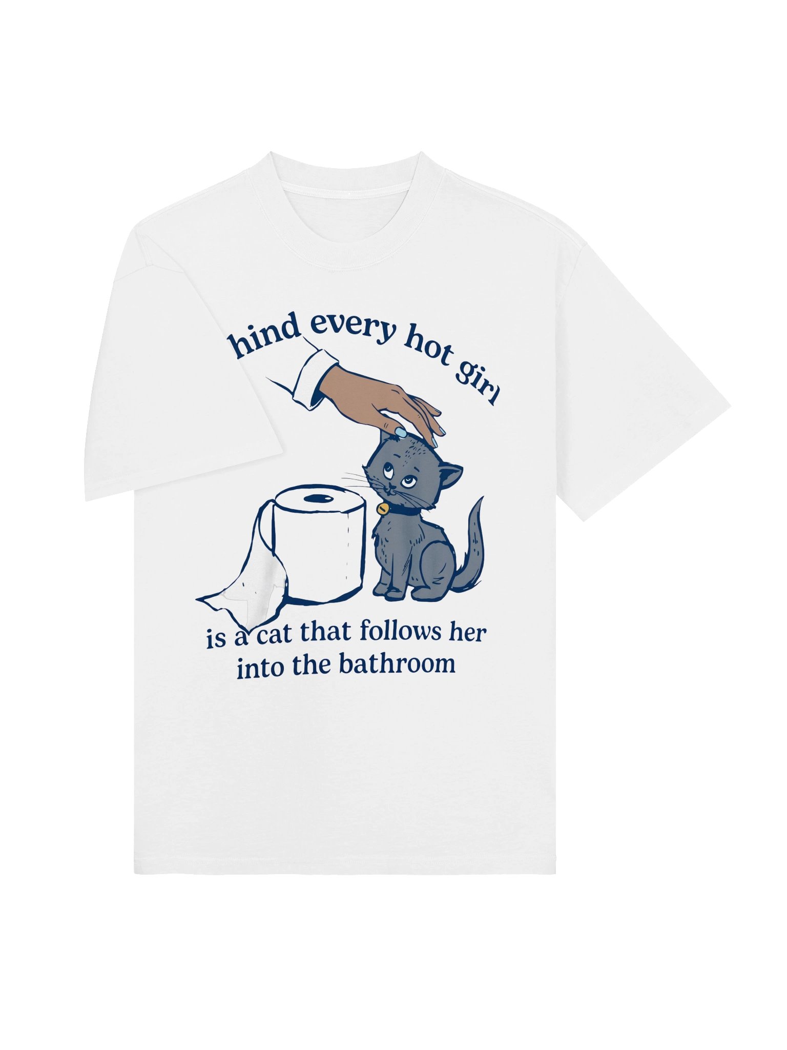 Behind Every Hot Girl Is a Cat Graphic T-Shirt product image (3)
