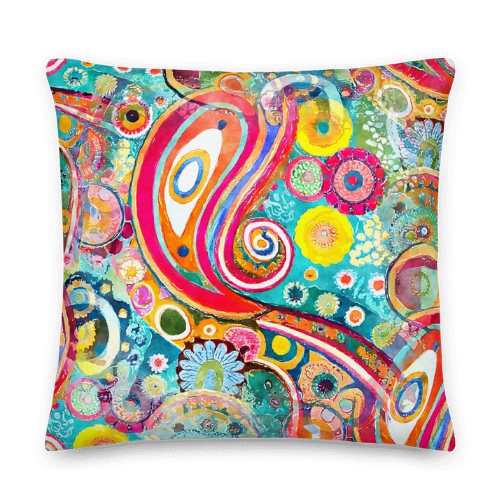 Vibrant Swirls All-Over Print Pillow product image (1)