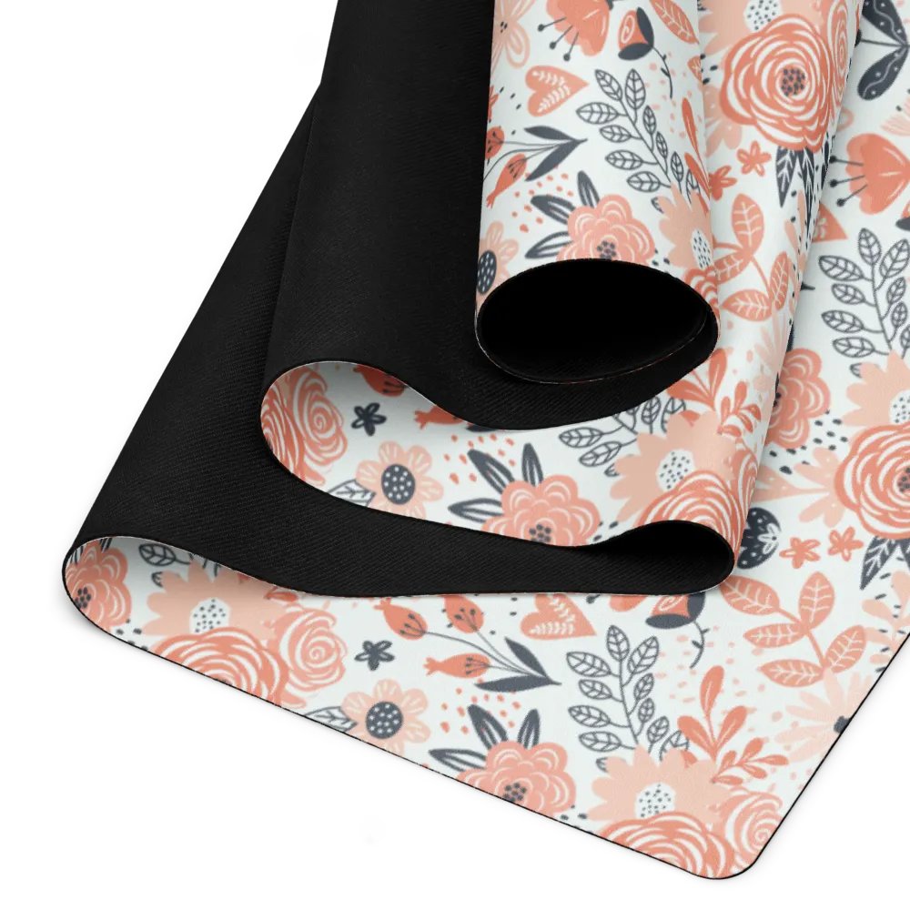 Orange Floral Boho Yoga Mat by Treasure Pie product image (3)