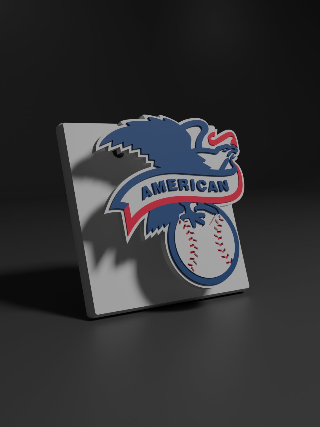 MLB American League 3D Printed Floating Logo Sign (Digital File Only) product image (1)