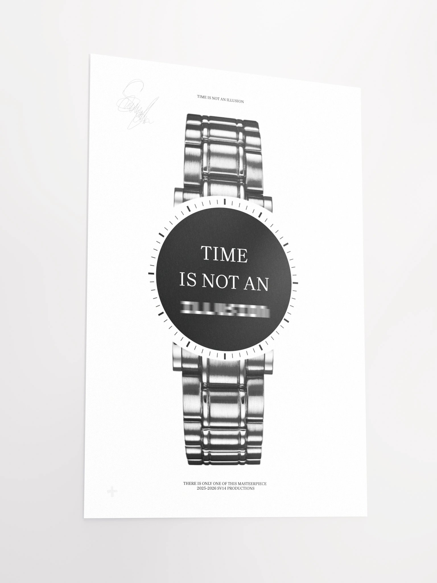 TIME IS NOT AN ILLUSION - BLACK PRINT product image (2)