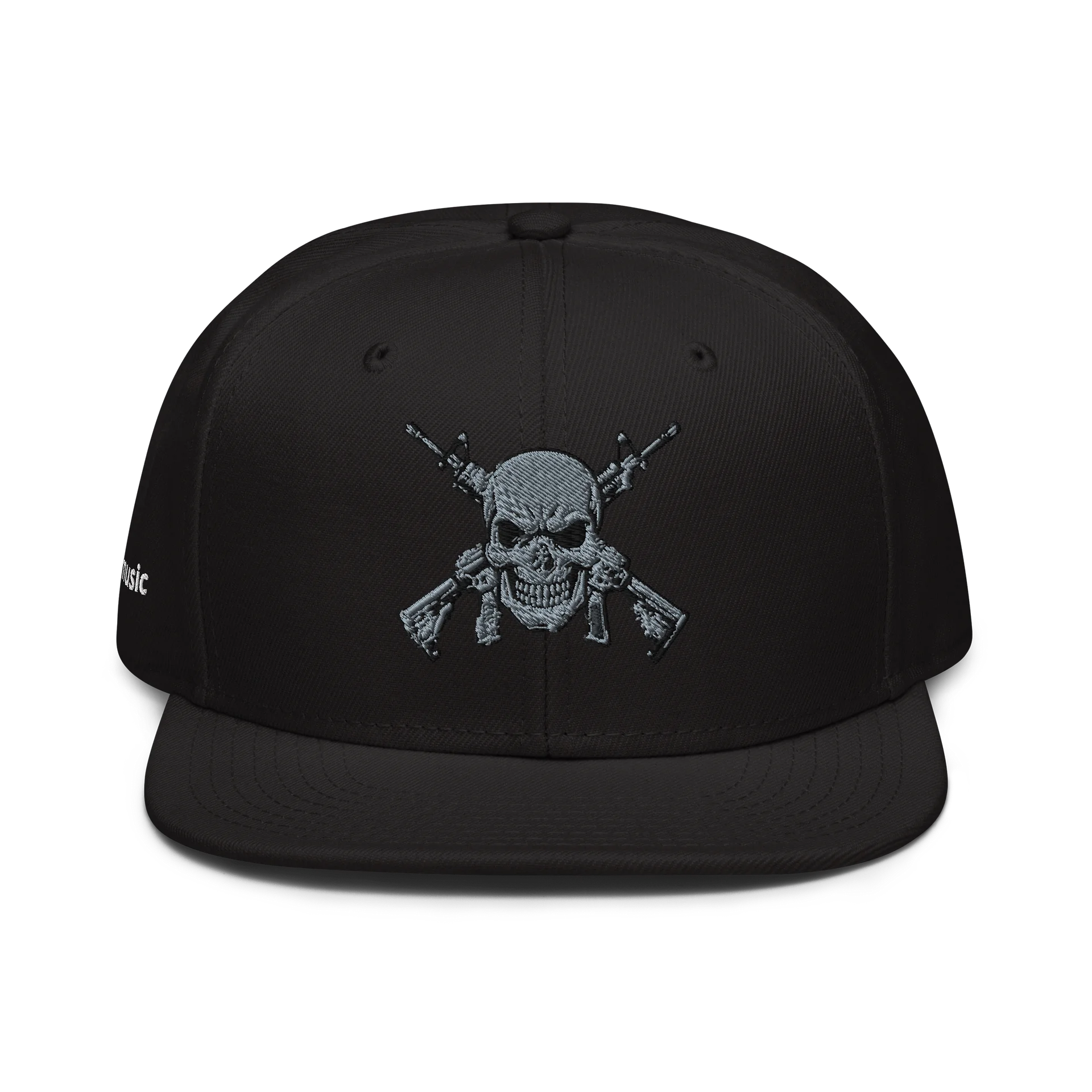 BRSmusic Gun Skull Snapback Cap product image (1)