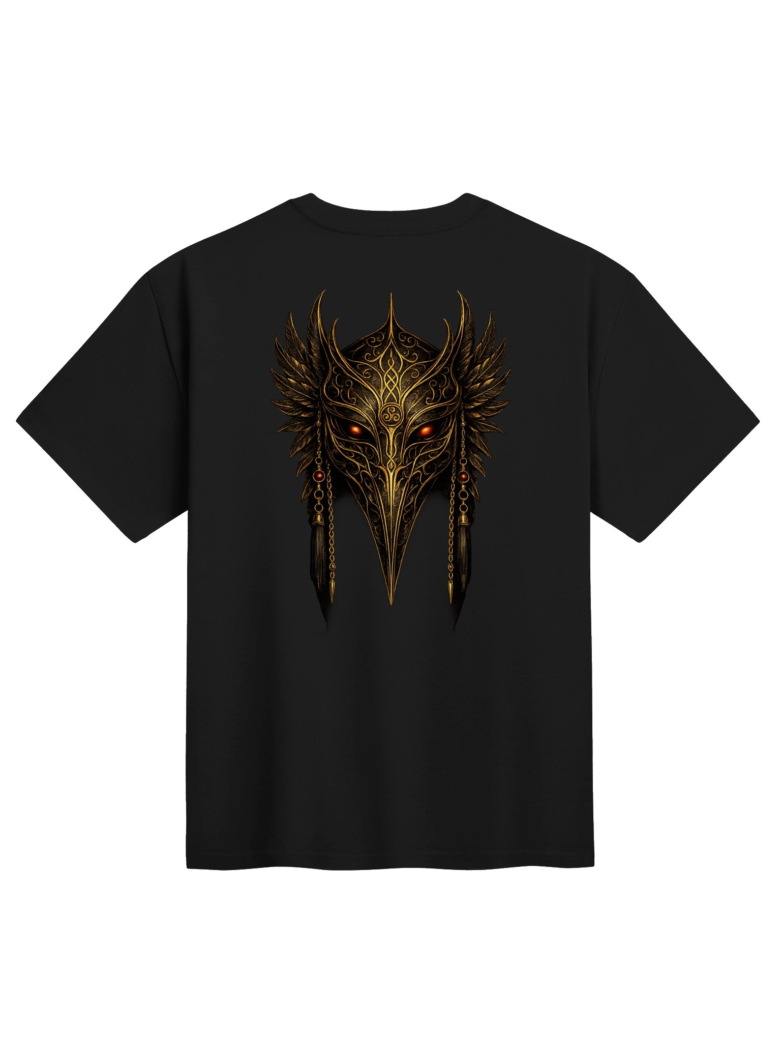 Raven Sovereign – Gothic Raven Mask Oversized Graphic T-Shirt | Dark Japanese Streetwear product image (2)